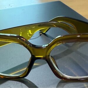 Anthropologie Green Geometric Glasses